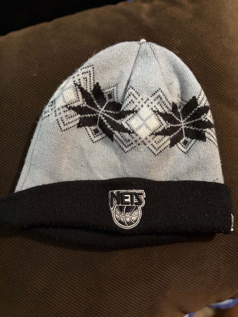 New Era New Jersey Nets The Mooser Fair Isle Knit Beanie Hat